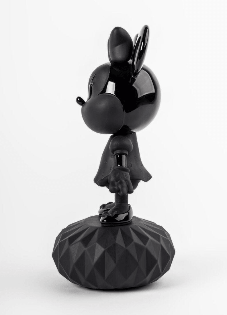 Lladró - Minnie Total Black Sculpture showcasing a contemporary black porcelain design.