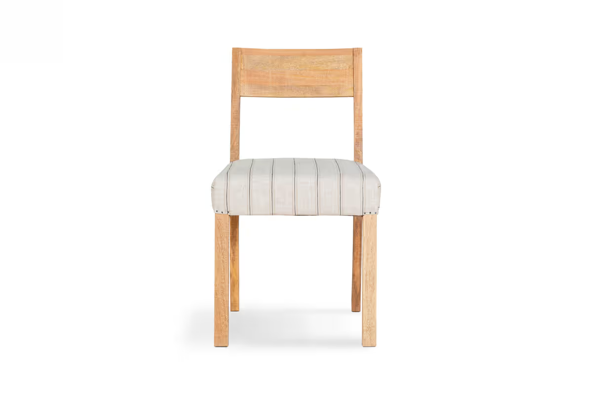 Nkuku - Nidhi Linen Upholstered Dining Chair - Natural