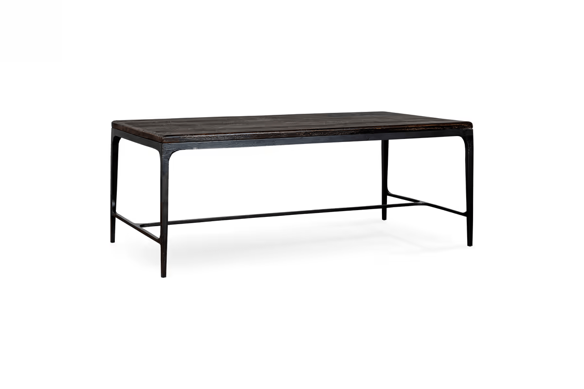 Nkuku - Sita Reclaimed Wood & Iron Coffee Table - Chocolate Brown