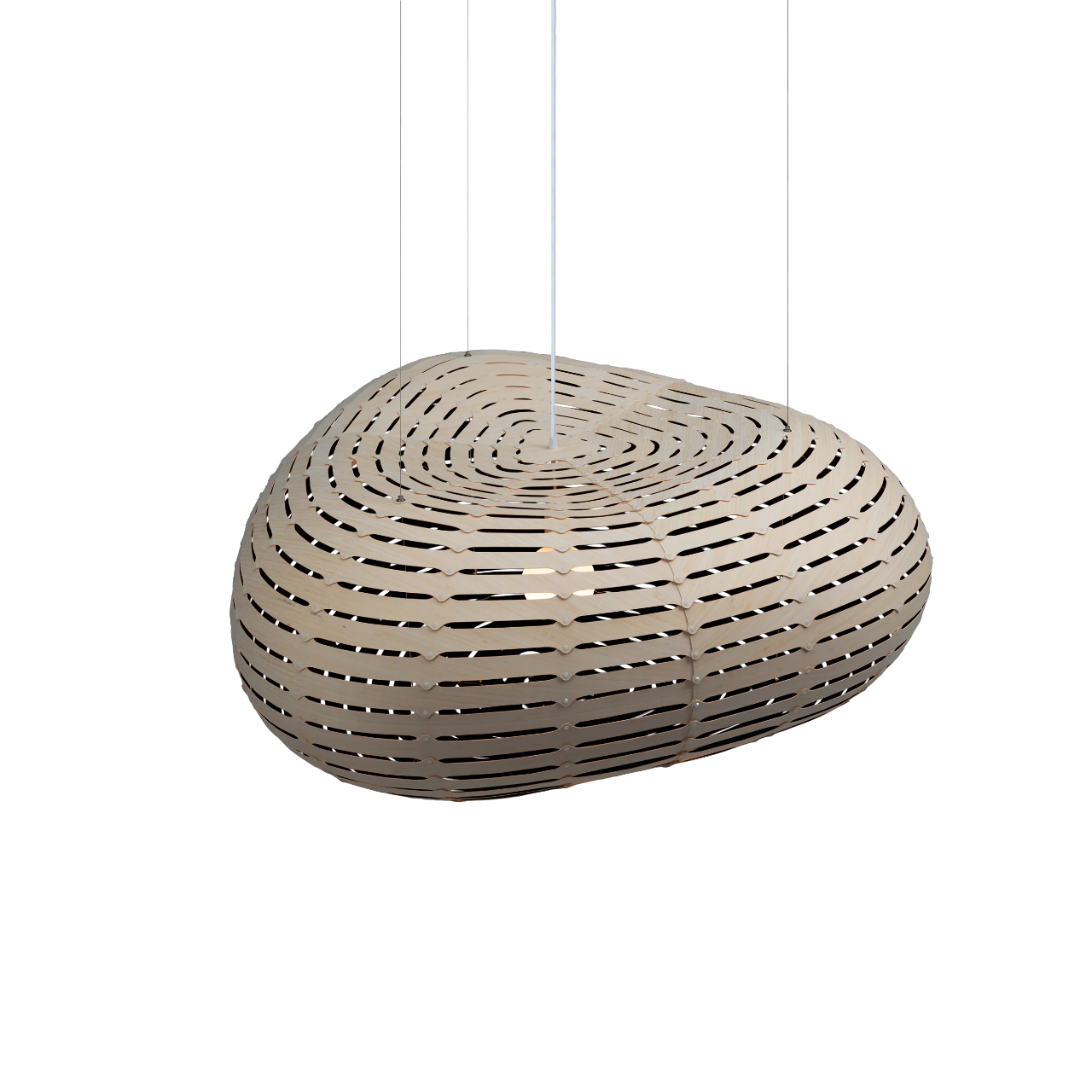David Trubridge Cloud Pendant Light - Small - Black 1 Side (Inside)