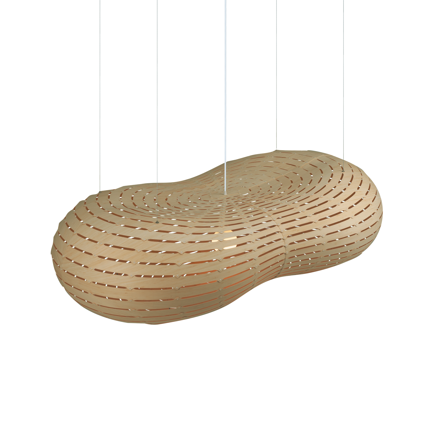 David Trubridge Cloud Pendant Light - Large - Bamboo