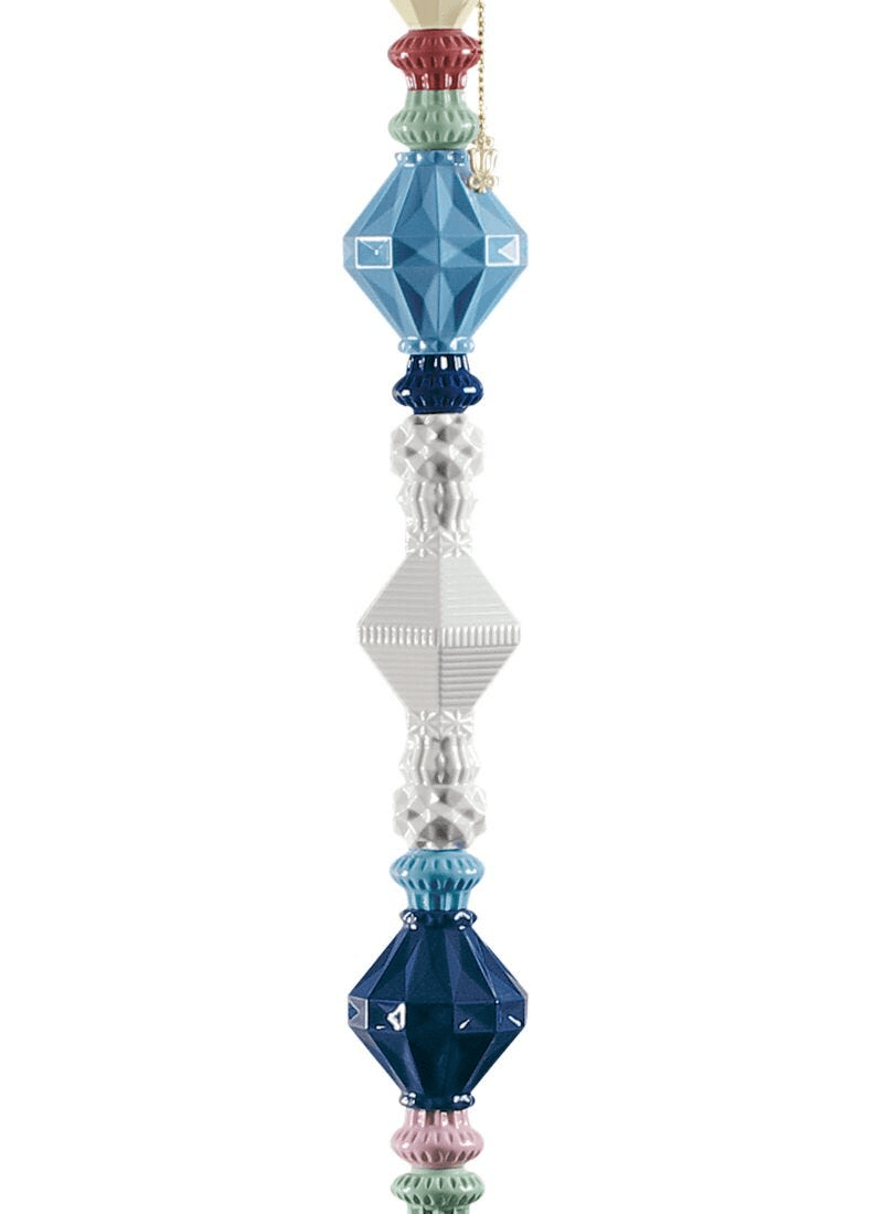 Lladró - Belle de Nuit Floor Lamp II - Multicolor decorative porcelain accent with colorful geometric shapes.
