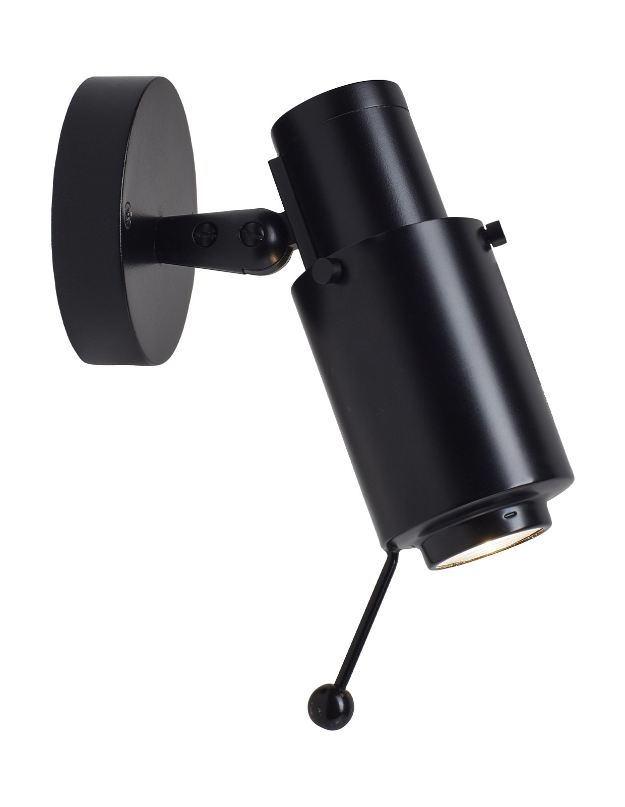 Dcw-Editions - Biny Spot Bedside Wall Lamp - Black-Black - Stick - Without Switch