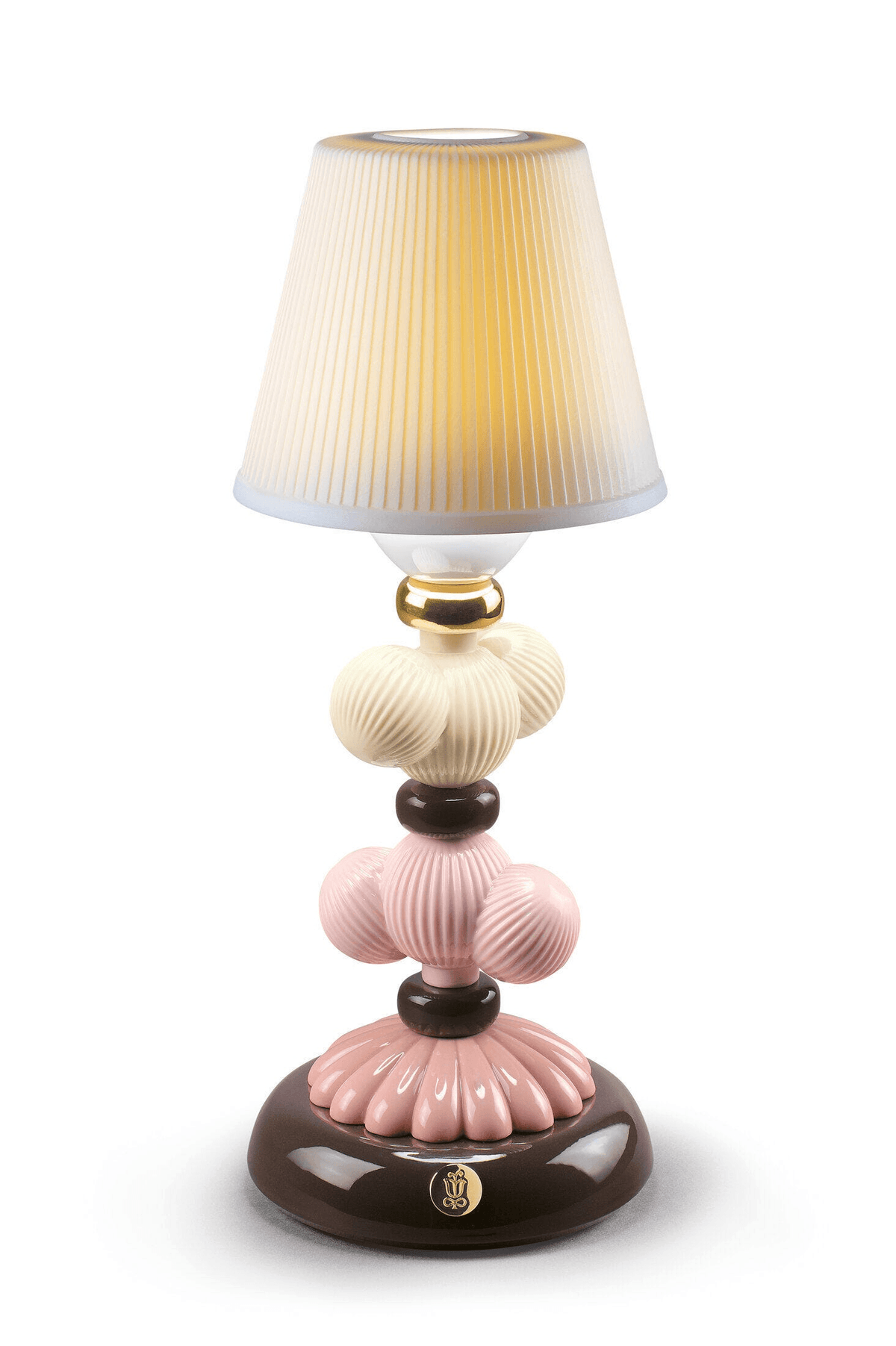 Lladro Porcelain design: Lladró - Cactus Firefly Golden Fall Table Lamp - Pink