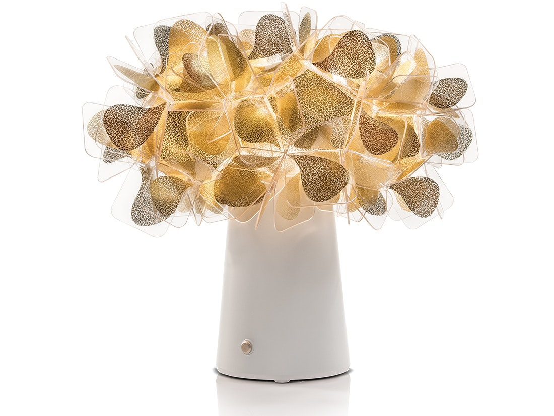 Slamp - Clizia Mama Non Mama Battery Table Lamp - Gold/White