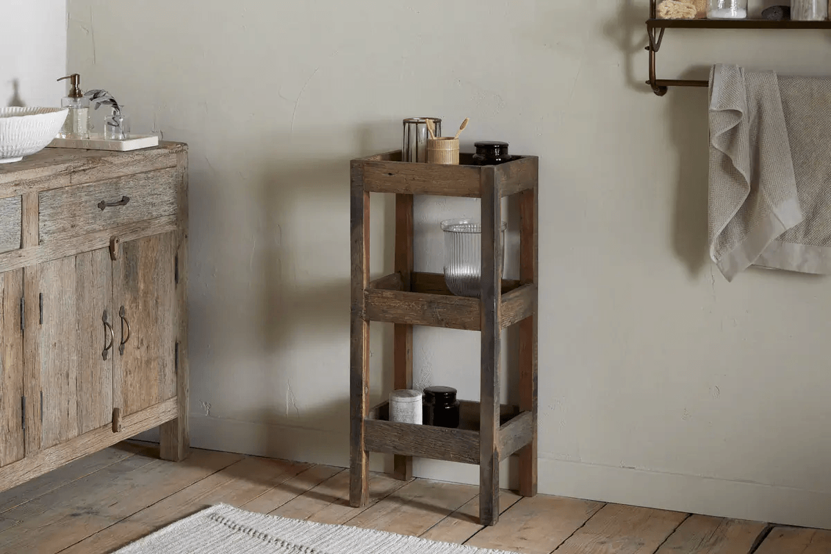 Nkuku - Akara Reclaimed Wood Storage Caddy - Natural
