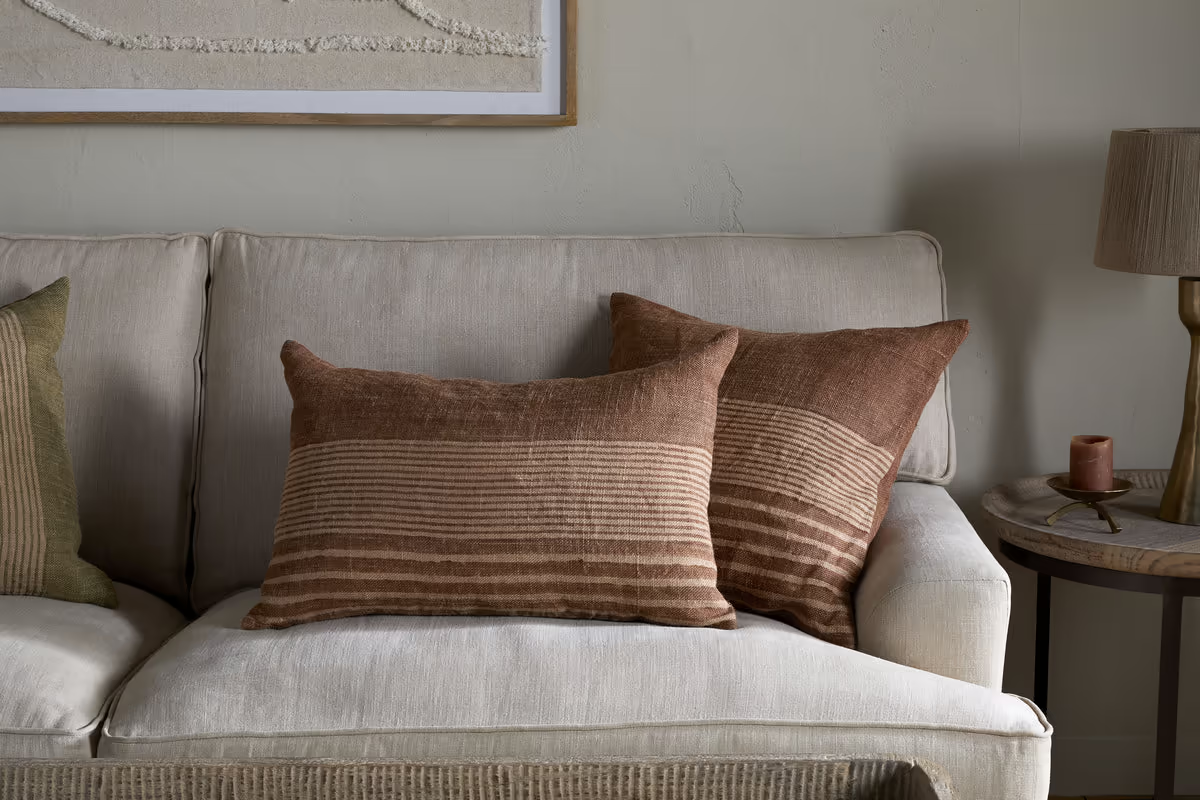 Nkuku - Eesha Jute Cushion Cover - Rust - 60 x 40cm