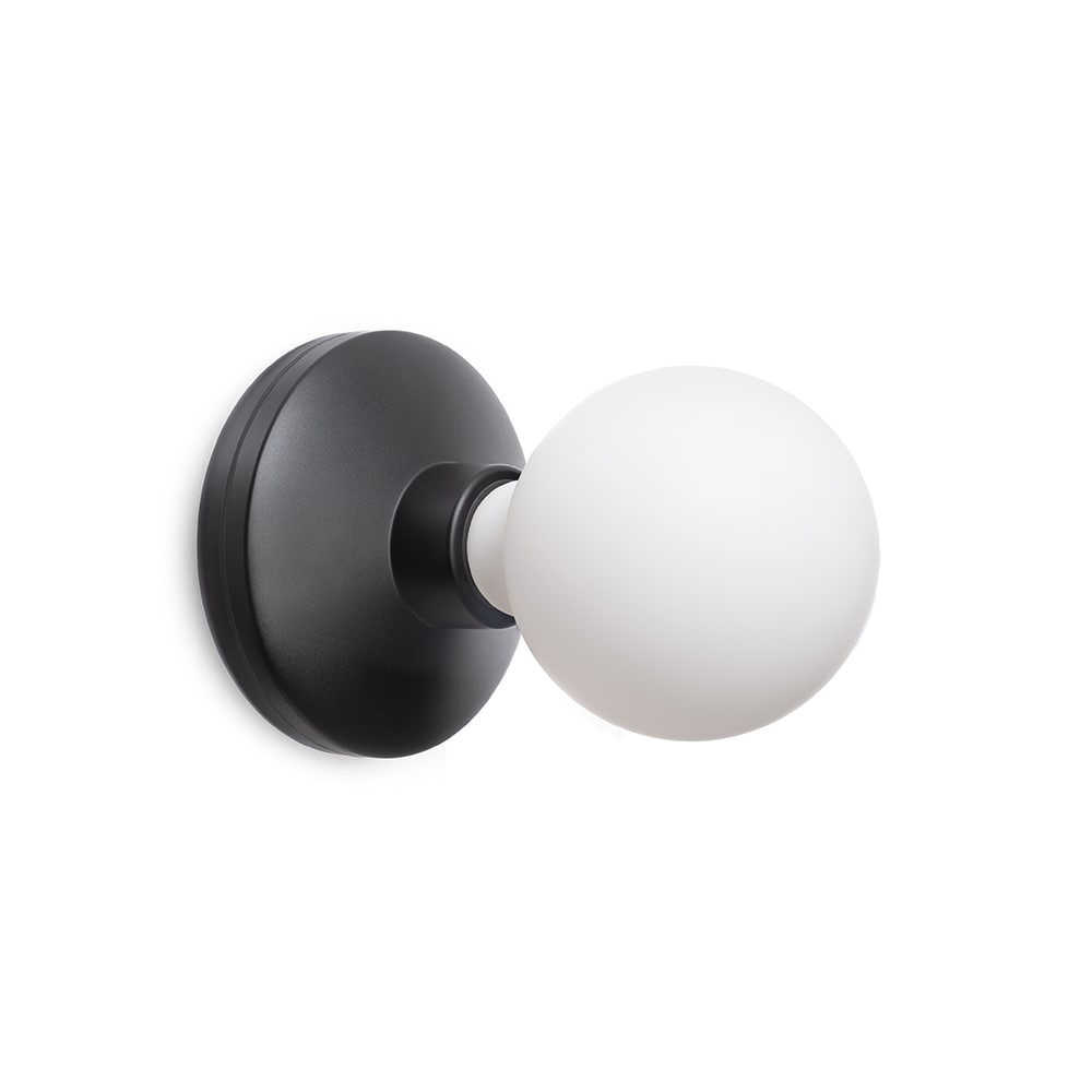 Humble Lights - Bee Wall Light Black Frosted