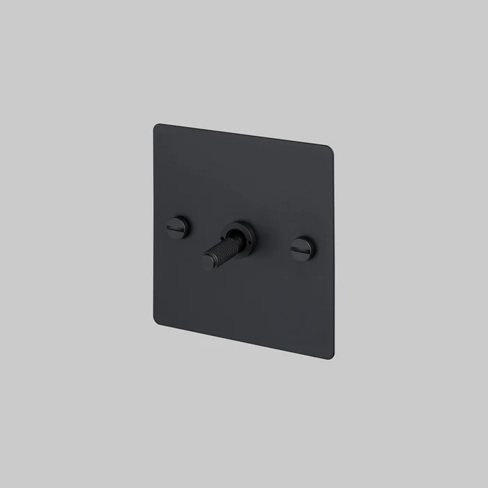 Buster & Punch - 1G Toggle 2-Way Cross Switch - Black Finish