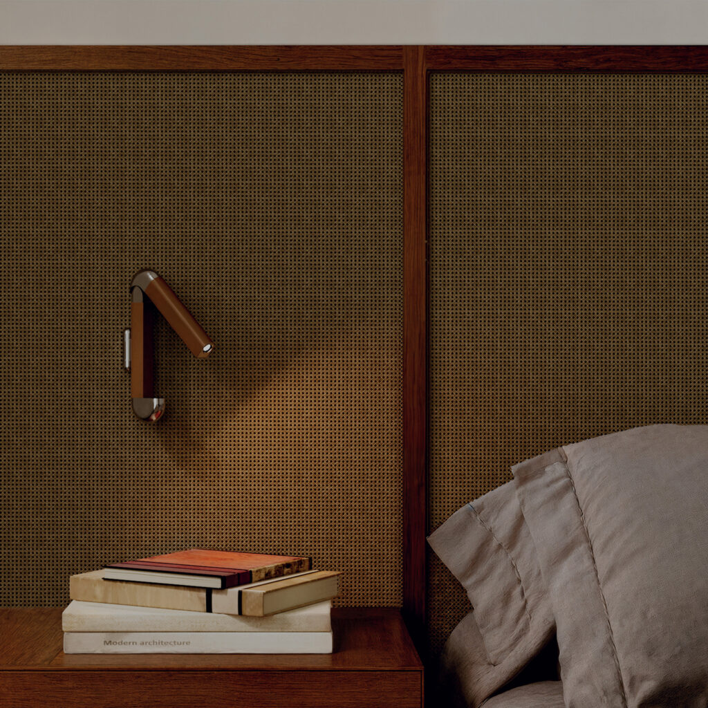 Contardi Picchio Wall Light - Brushed Bronze Frame With Coffee Leather - Remote driver