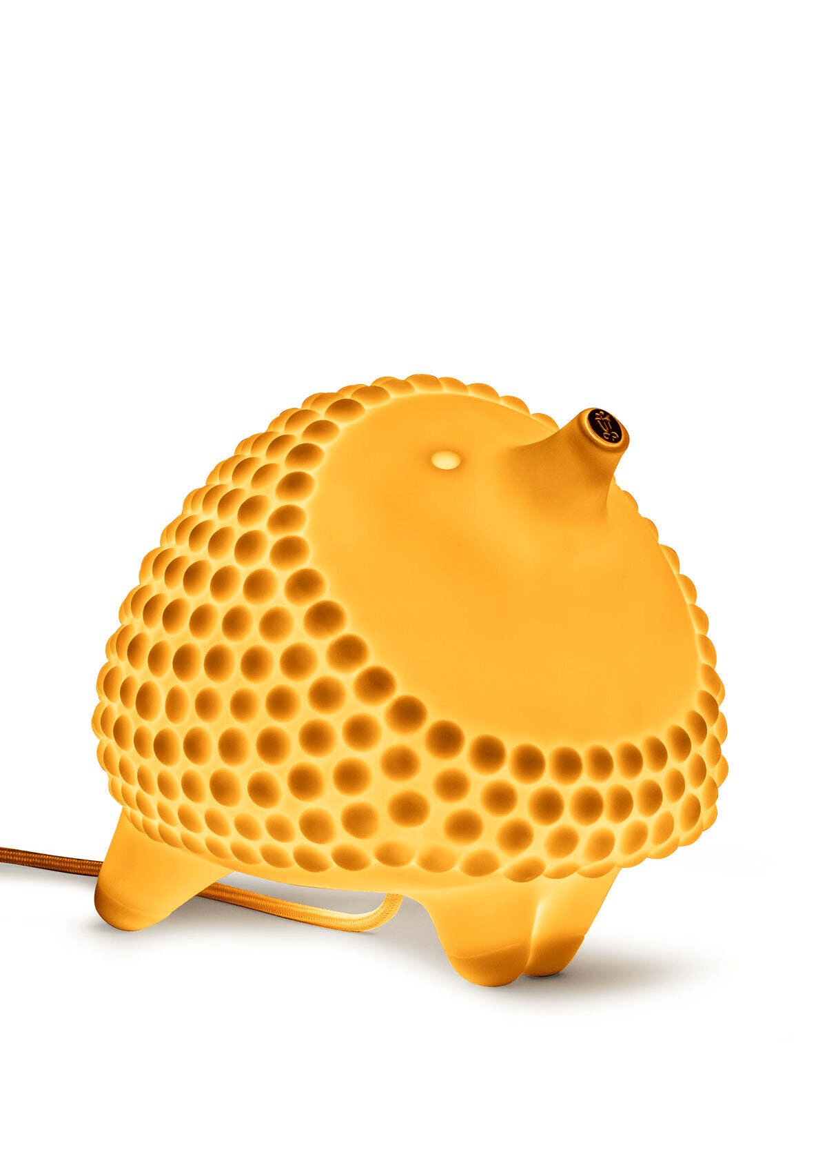 Lladró - Hedgehog Table Lamp featuring a unique hedgehog design in porcelain with a warm light glow.