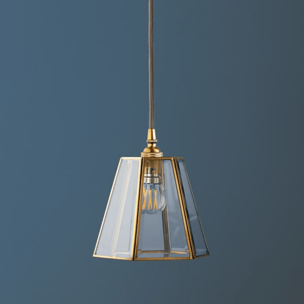Pooky - Luxor Lantern Pendant Light Shade - Hexagonal - Clear Glass