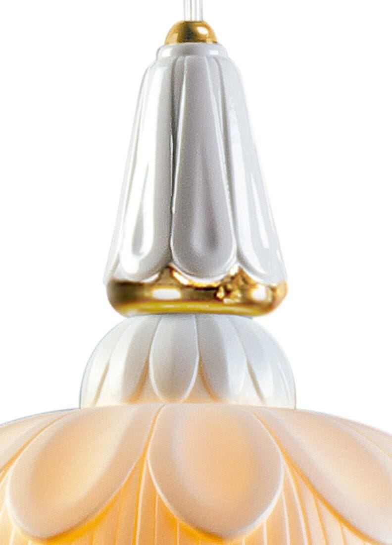 Lladró - Ivy and Seed Single Pendant Light - Golden Luster