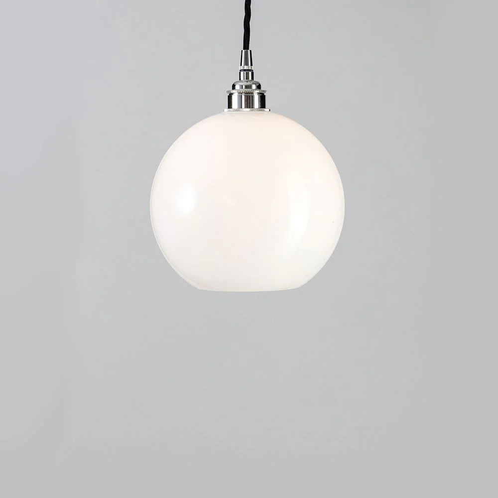 Old School Electric Adderley Pendant Light - Small - Polished nickel - 2m flex