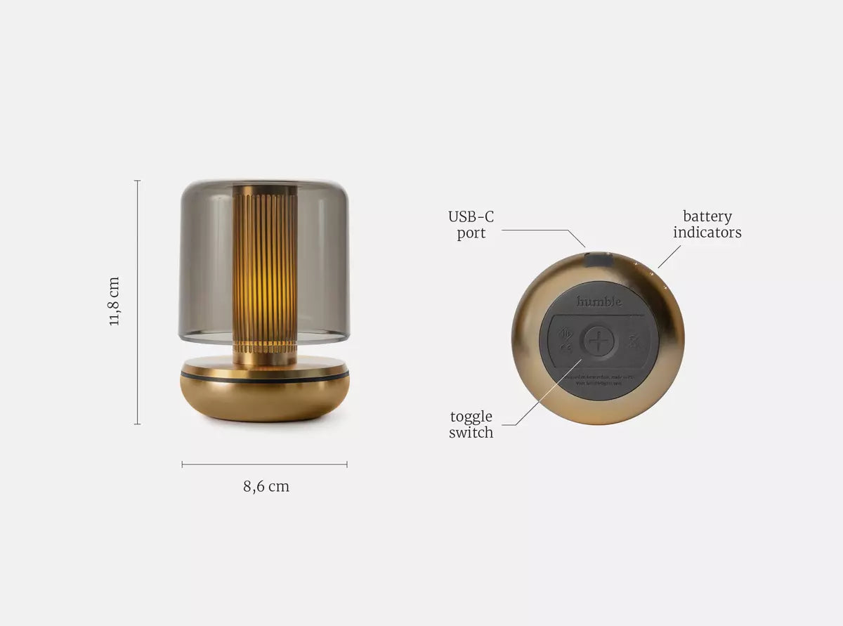 Humble Lights Firefly Bronze / Smoked rechargeable table light