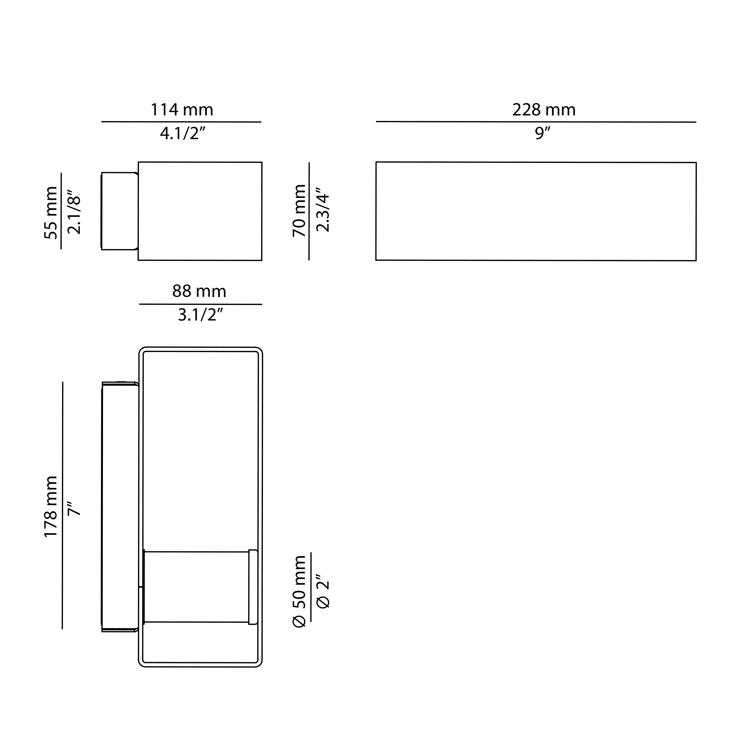 Estiluz - Frame Wall Lights - 4051X - Outdoor - 96 Anthracite