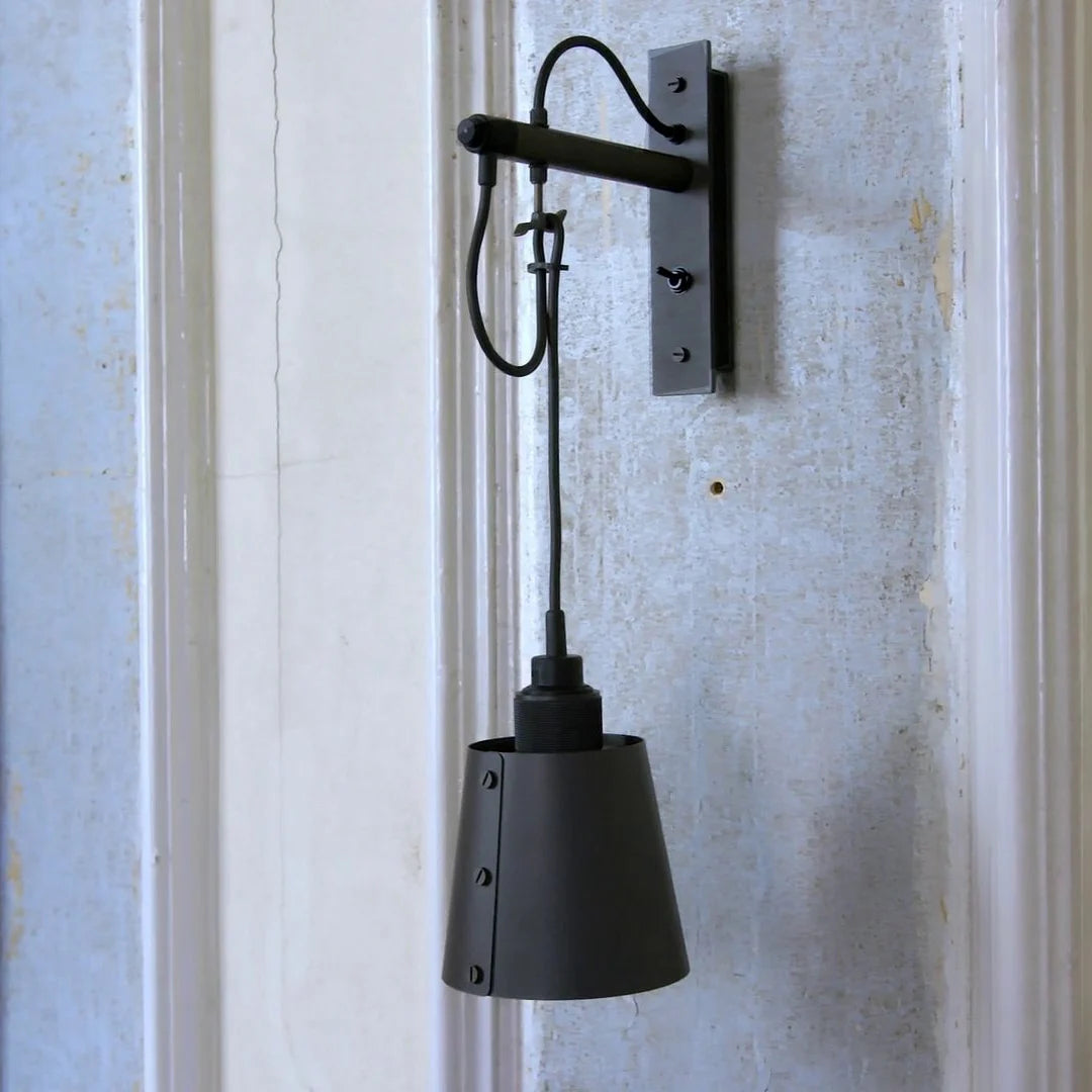 Buster & Punch Hooked Wall Light - Small - Graphite - Brass