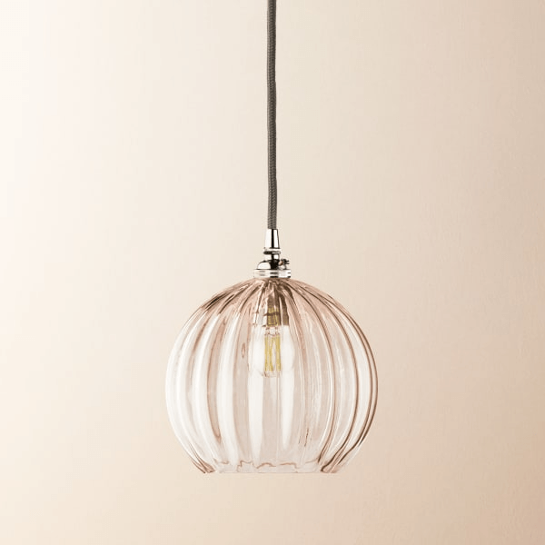 Pooky - Pumpkin Pendant Light Glass Shade - Regular - Clear Glass