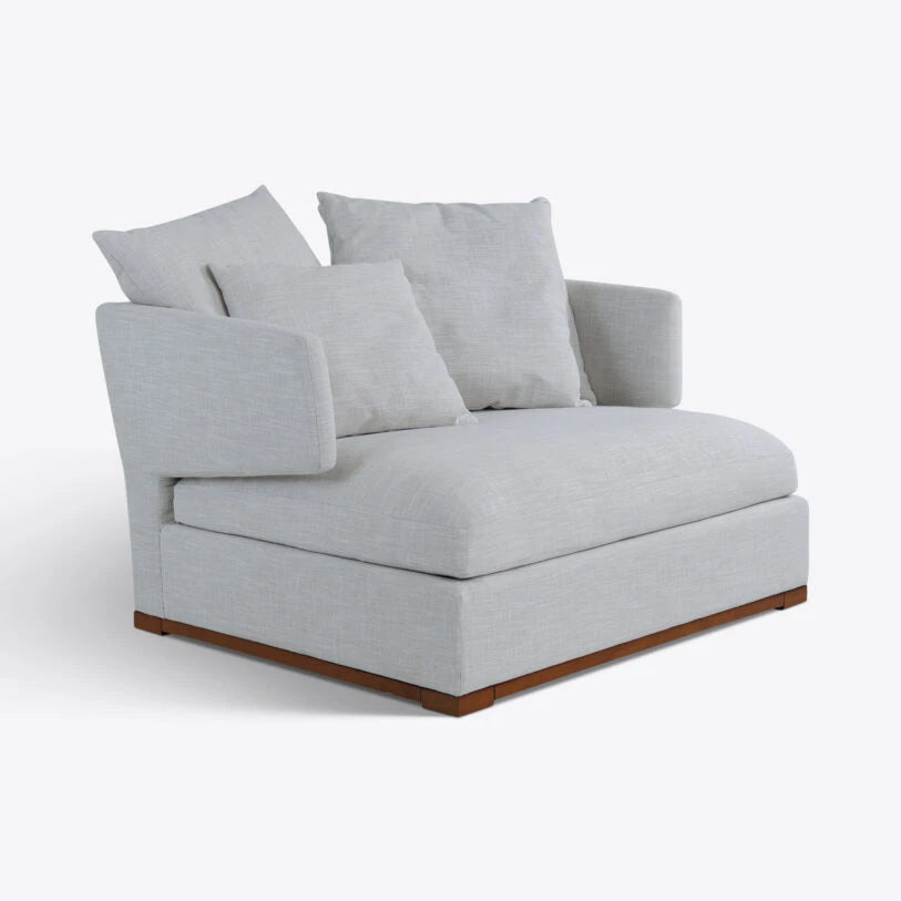 Pure White Lines Elle Linen Love Seat Armchair