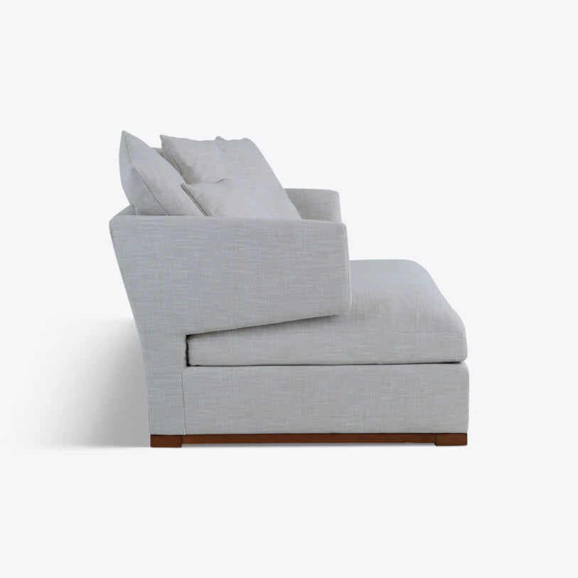 Pure White Lines Elle Linen Love Seat Armchair