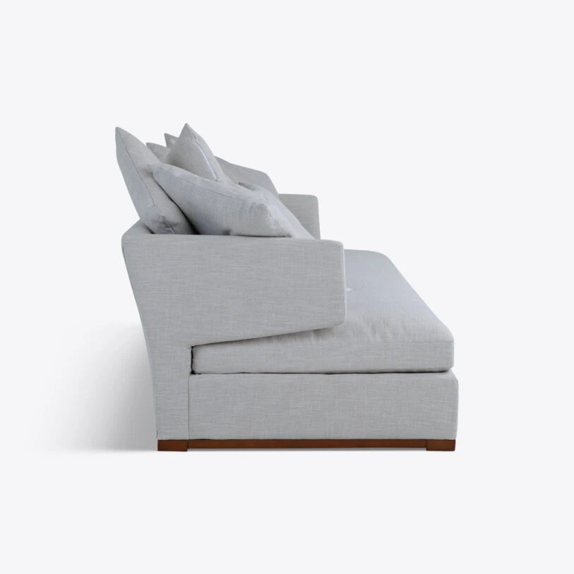 Pure White Lines Elle Linen Sofa