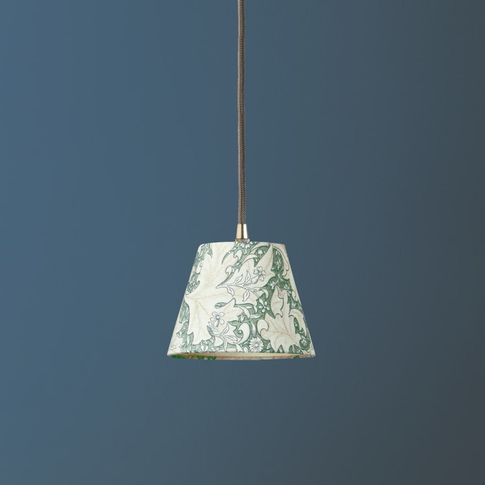 Pooky - 18cm Pendant Shade - Thyme Wallflower Printed Cotton - Morris & Co.