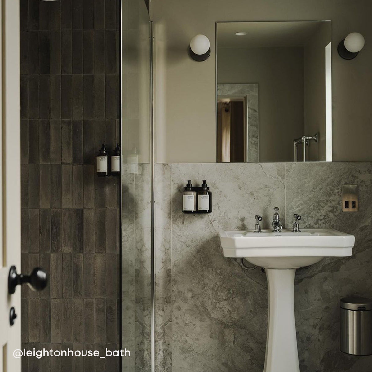 Tala Lochan Wall Light in Graphite + Sphere III