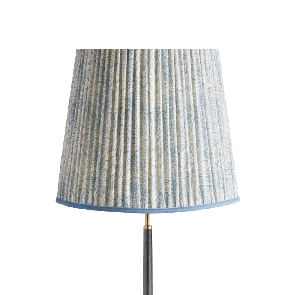 Pooky - 40cm Tall Tapered Shade - China Blue Marigold Linen - Morris & Co