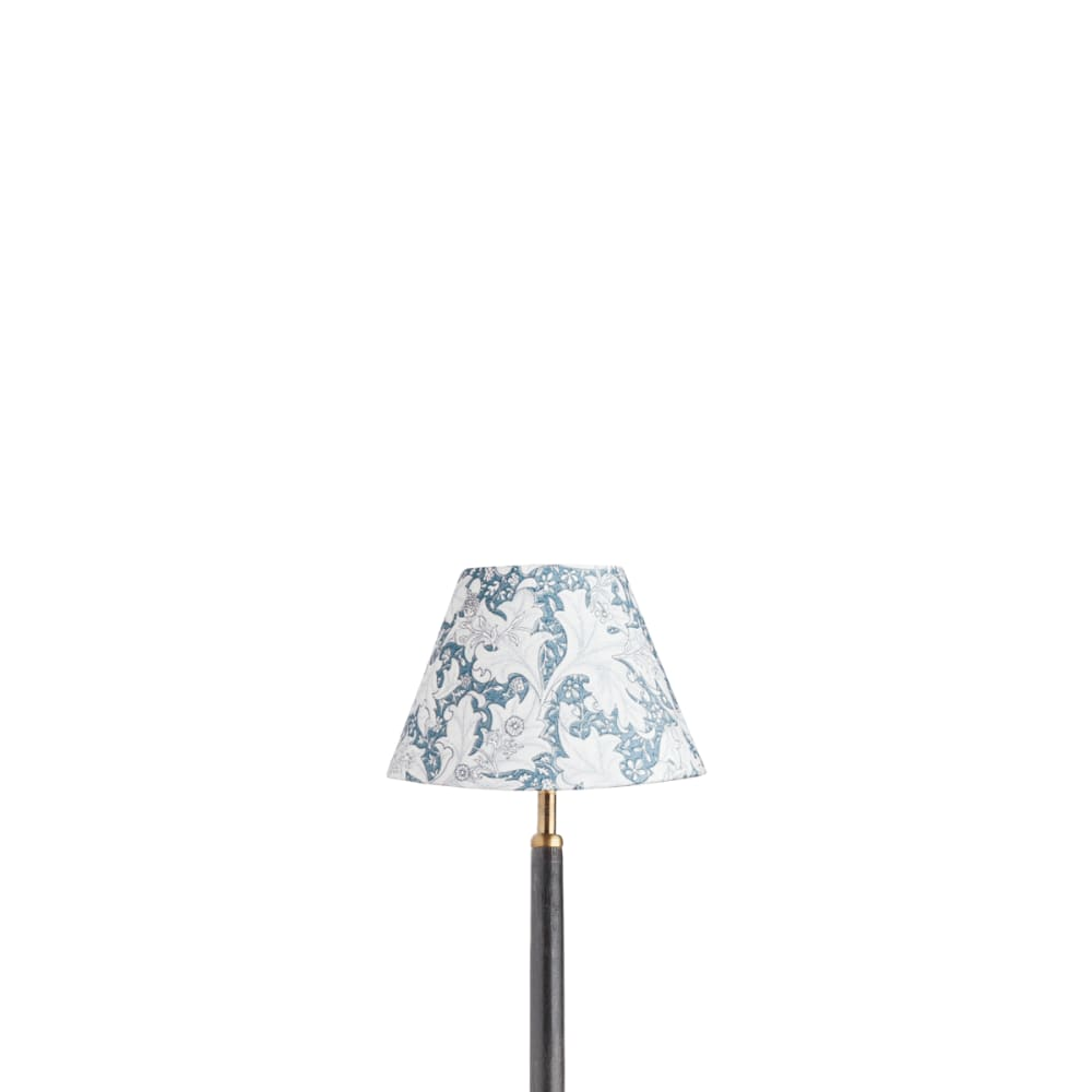 Pooky - 20cm Empire Shade - Slate Blue Wallflower Printed Cotton - Morris & Co
