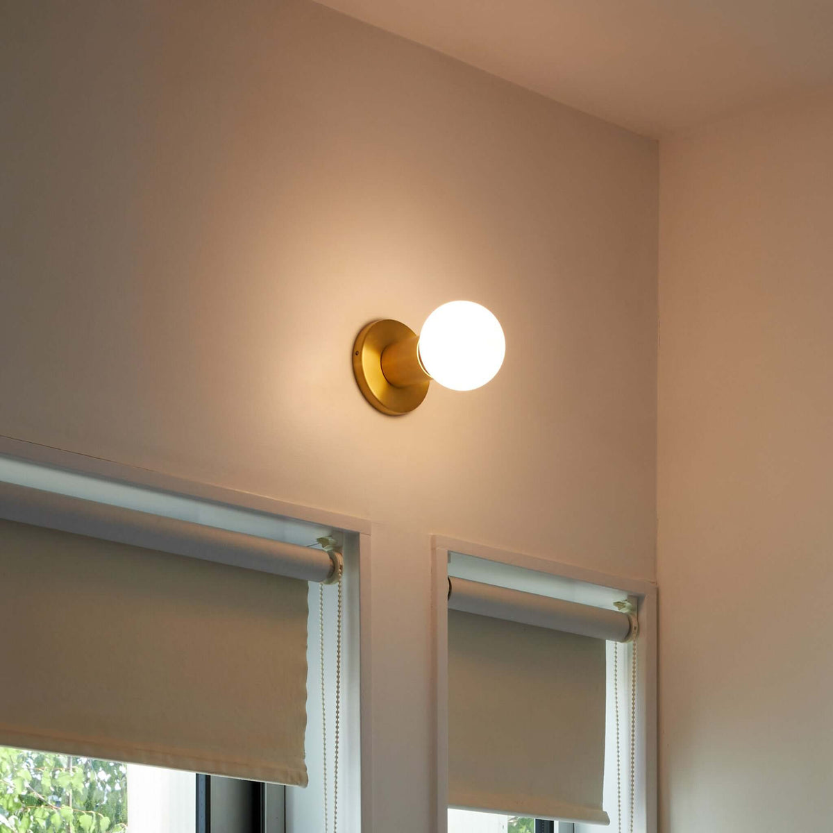 Tala Lochan Wall Light in Brass + Sphere III