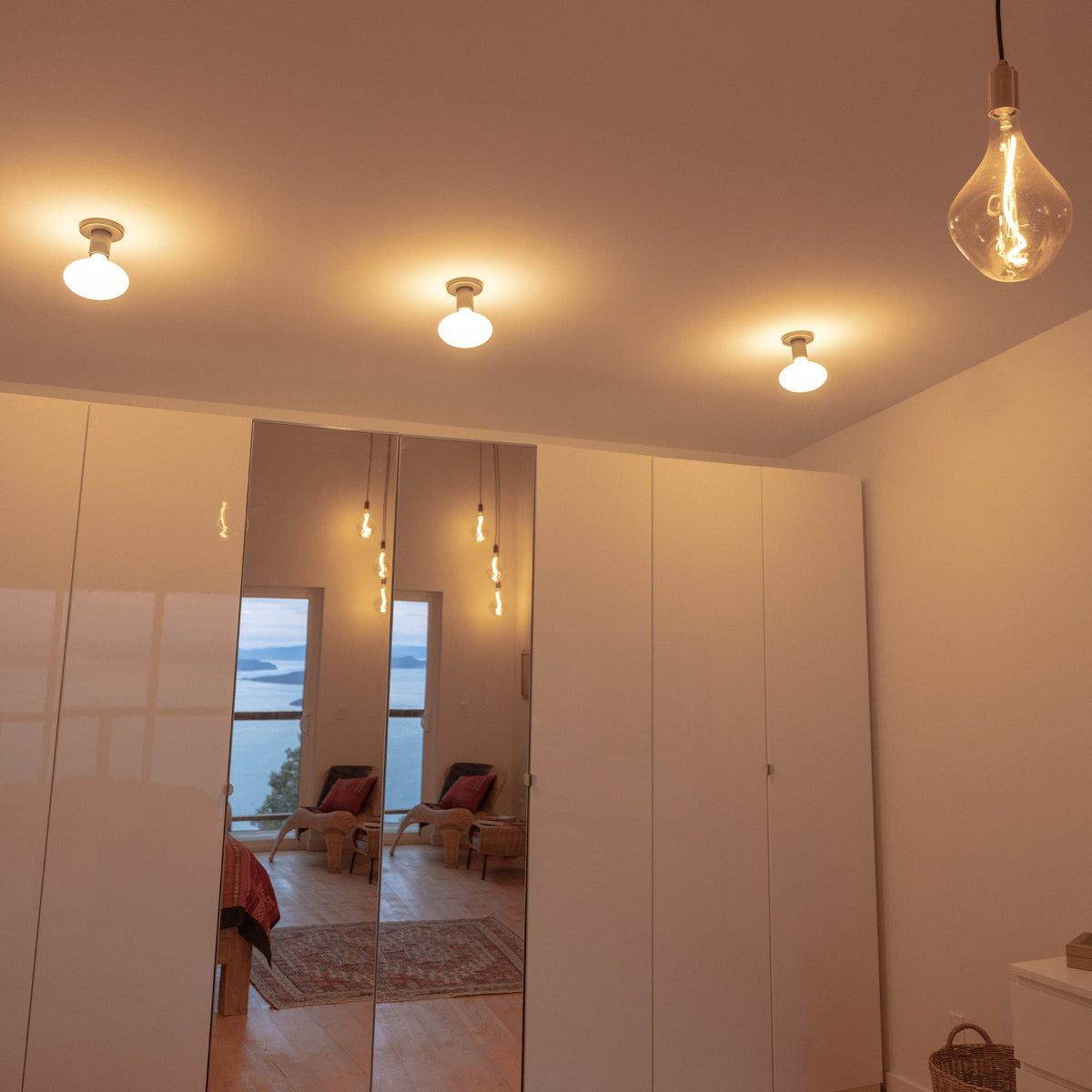 Tala Lochan Wall Light in Graphite + Oval Dim to Warm