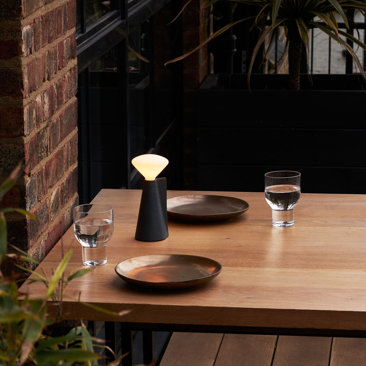 Tala Mantle Portable Lamp in Granite Black - Set of 2