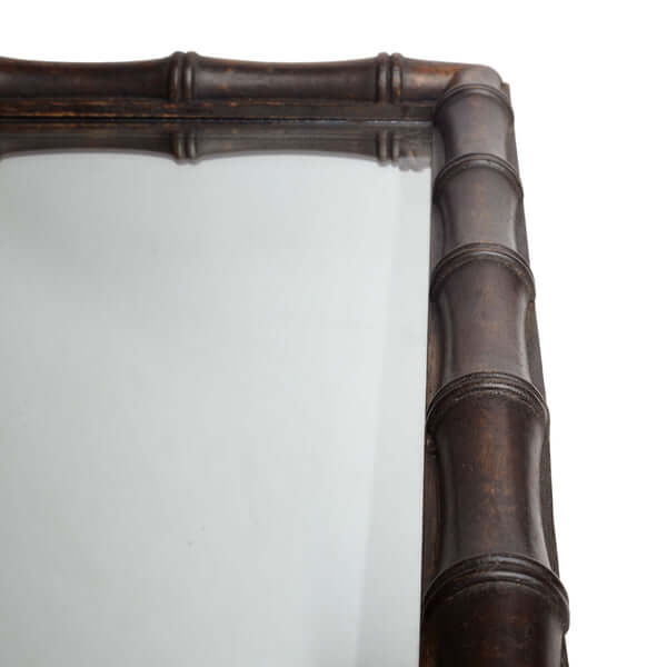 Pooky - Baloo Full Length Mirror - Mahogany close-up view of bamboo-style frame