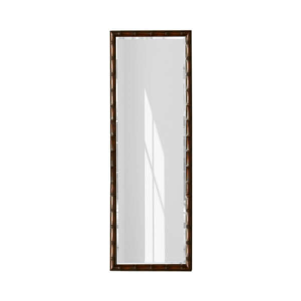 Pooky - Baloo Full Length Mirror - Mahogany with a sleek bamboo-style frame in a rich mahogany finish.