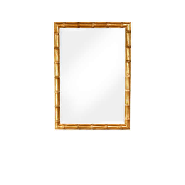 Pooky - Baloo Mirror - Gold Finish with bamboo-style frame and reflective surface.