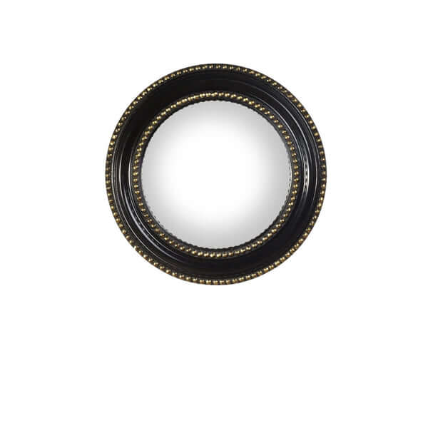 Pooky - Marilyn Mirror with black wood frame and convex design, elegant decor piece for home interiors.
