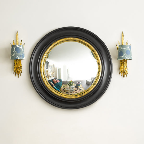 Pooky - Marlon Convex Mirror - Black and Gold