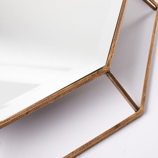 Pooky - Octagon Mirror - Clear Glass with Antique Gold Frame
