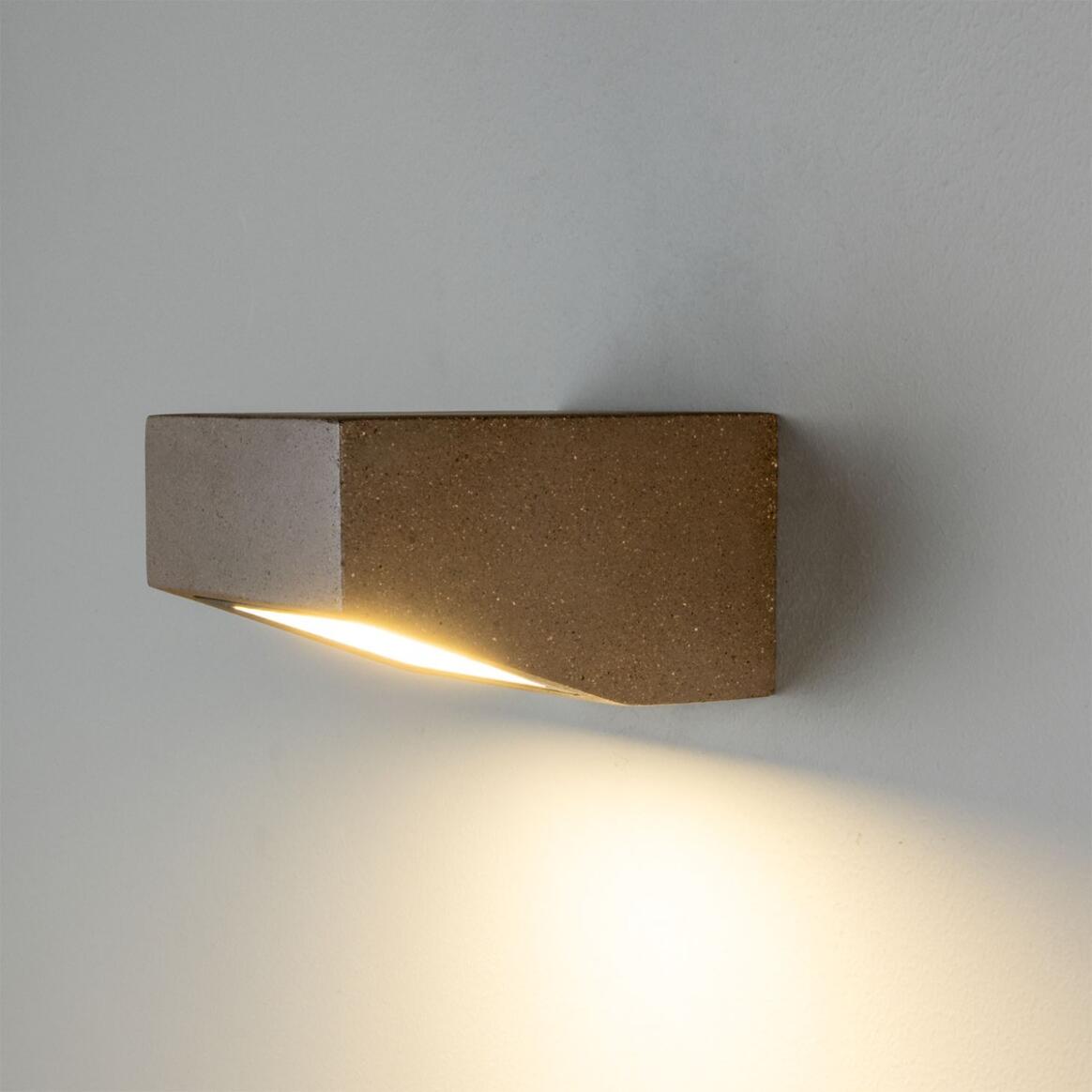 Mullan - Trieste Outdoor Concrete Wall Light 13cm IP65 - Grey Concrete Finish
