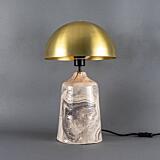 Mullan Cassia Tall Ceramic Marbled Table Lamp with Brass Dome Shade