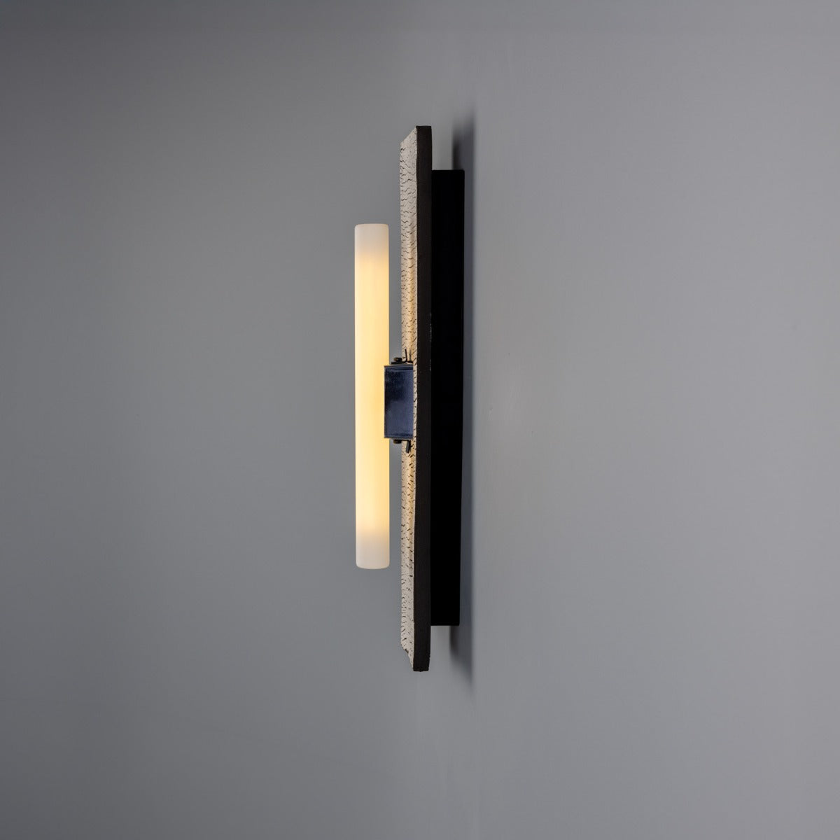 Mullan - Capua Rectangular Ceramic Wall Light Black Clay 50cm IP20 - Powder Coated Matte Black Finish