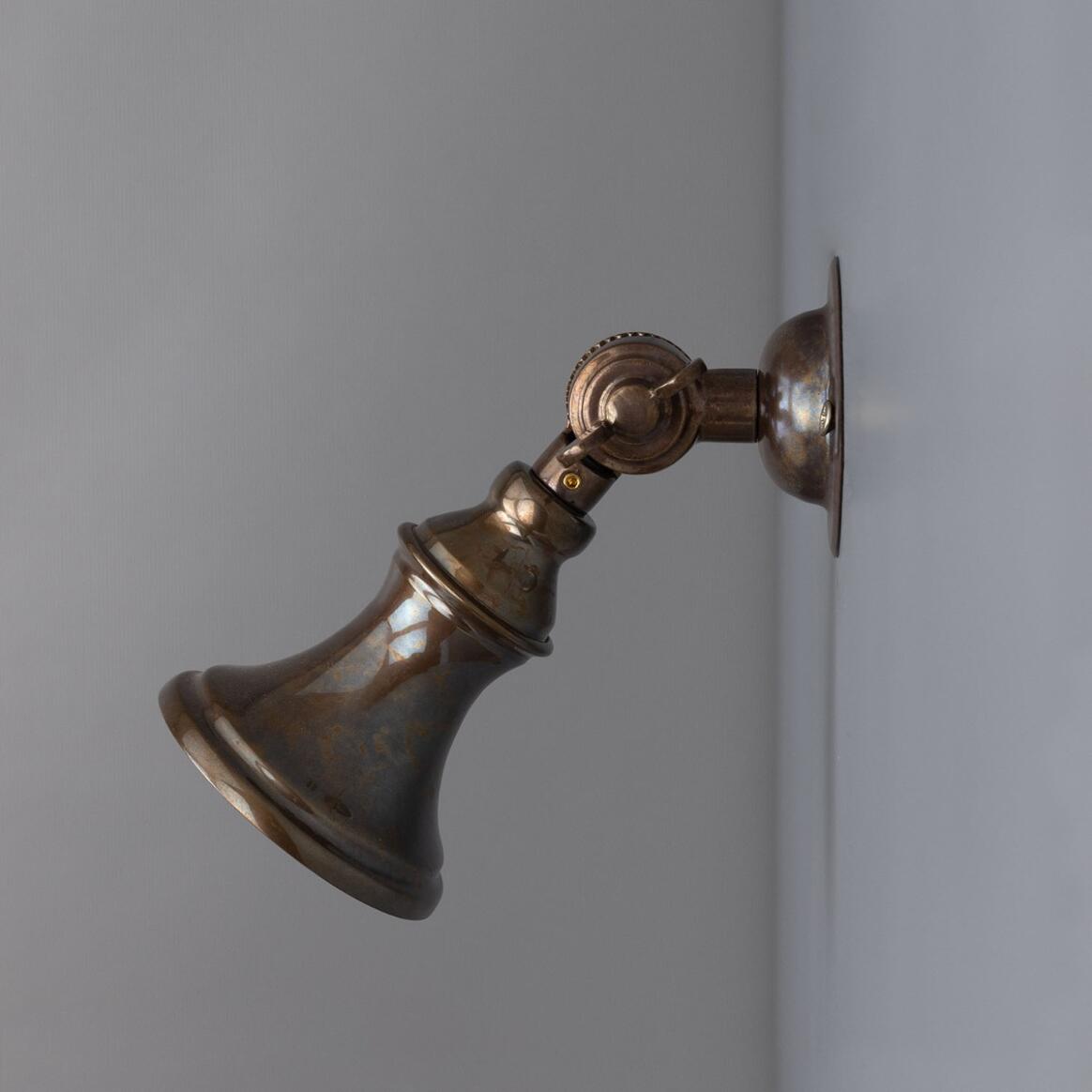 Mullan - Accra Traditional Small Brass Spotlight 14cm IP20 - Antique Brass Finish