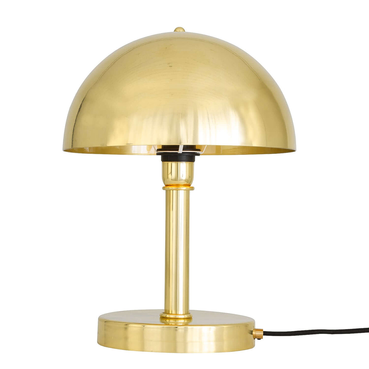 Mullan Turku Modern Brass Dome Table Lamp 30cm IP20 - Polished Brass Finish