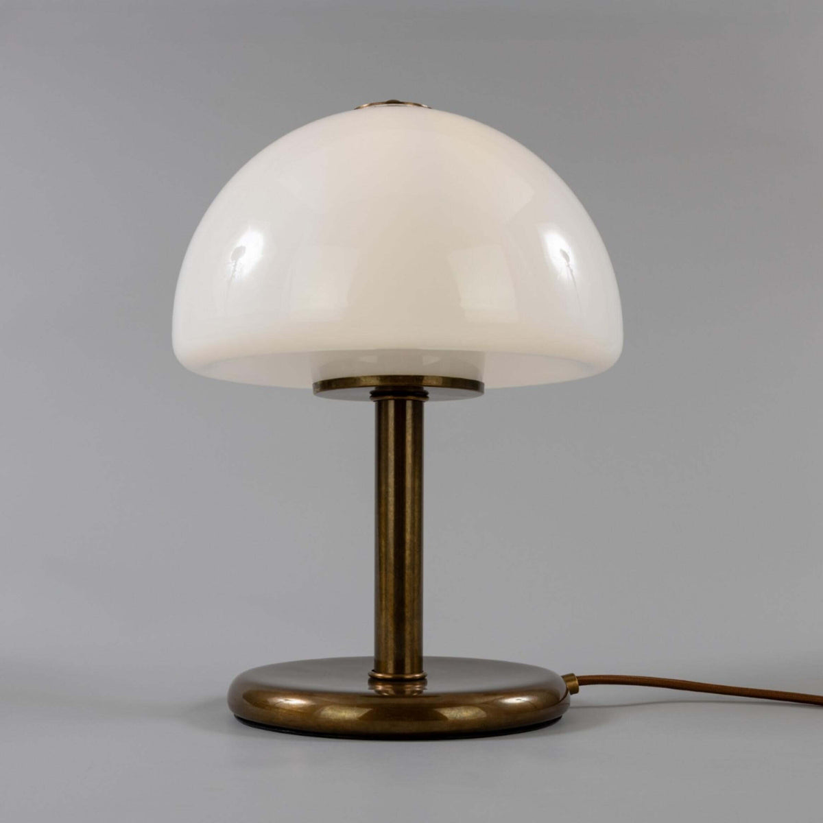Mullan Champignon Mid-Century Mushroom Table Lamp - Antique Brass Finish
