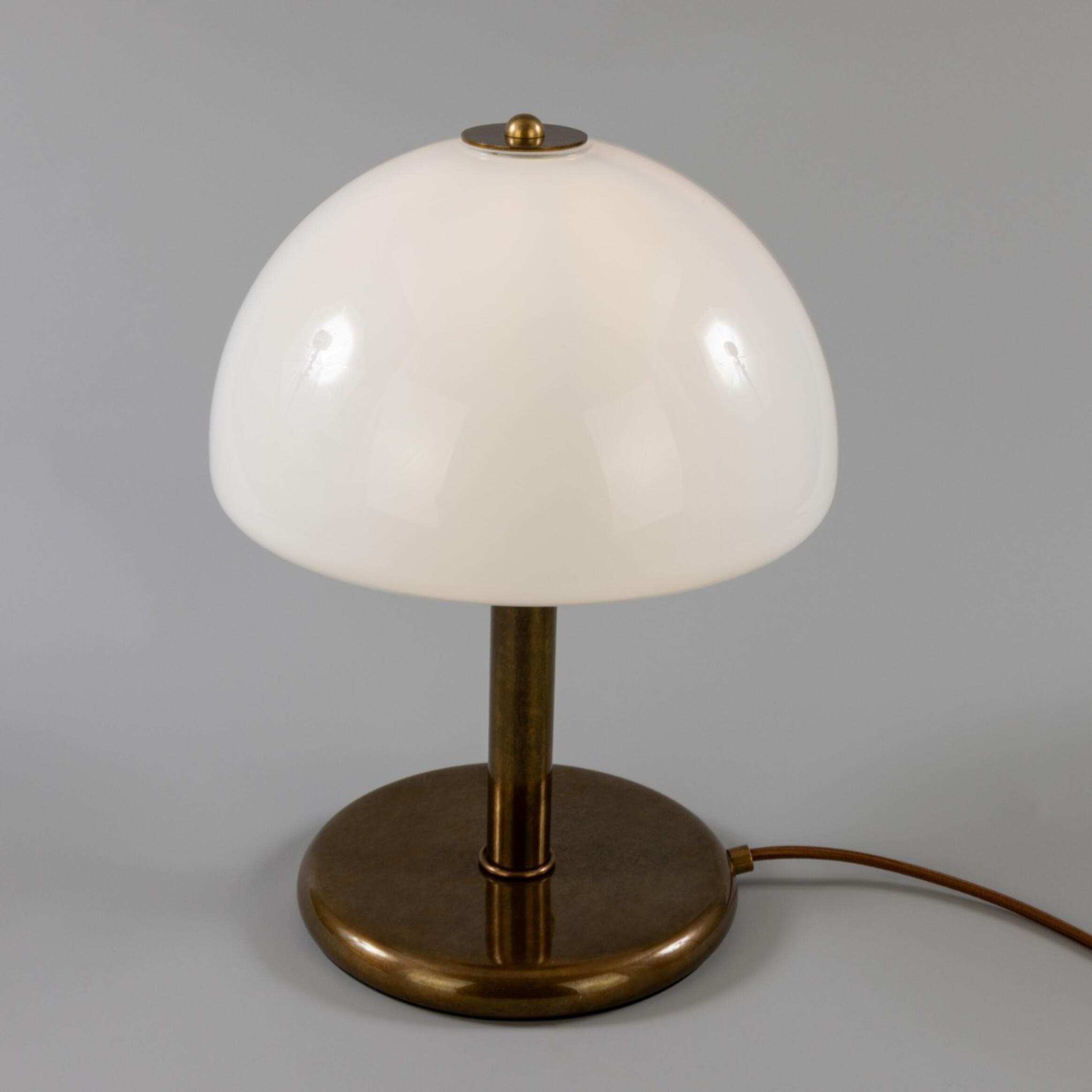 Mullan Champignon Mid-Century Mushroom Table Lamp - Antique Brass Finish
