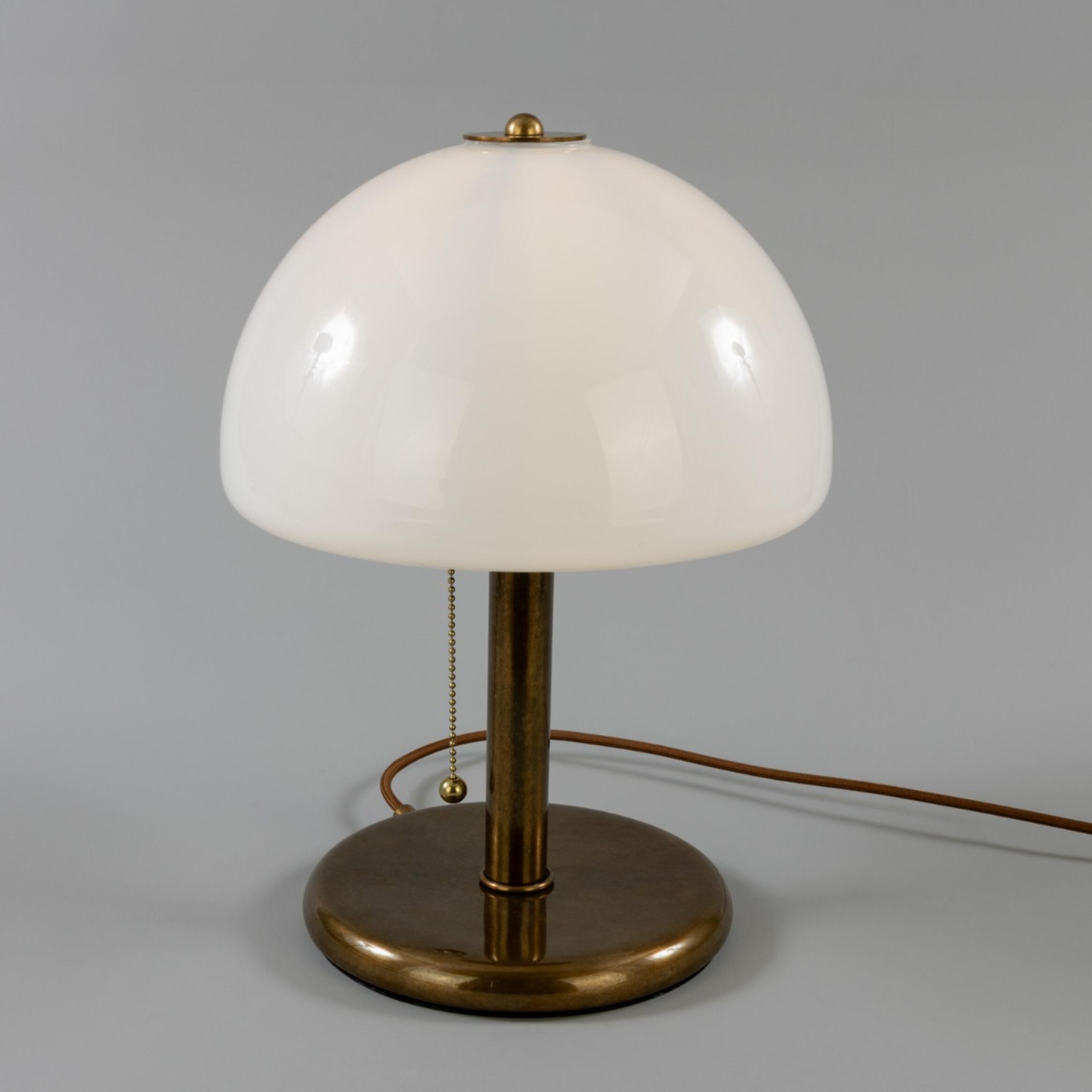 Mullan Champignon Mid-Century Mushroom Table Lamp - Antique Brass Finish