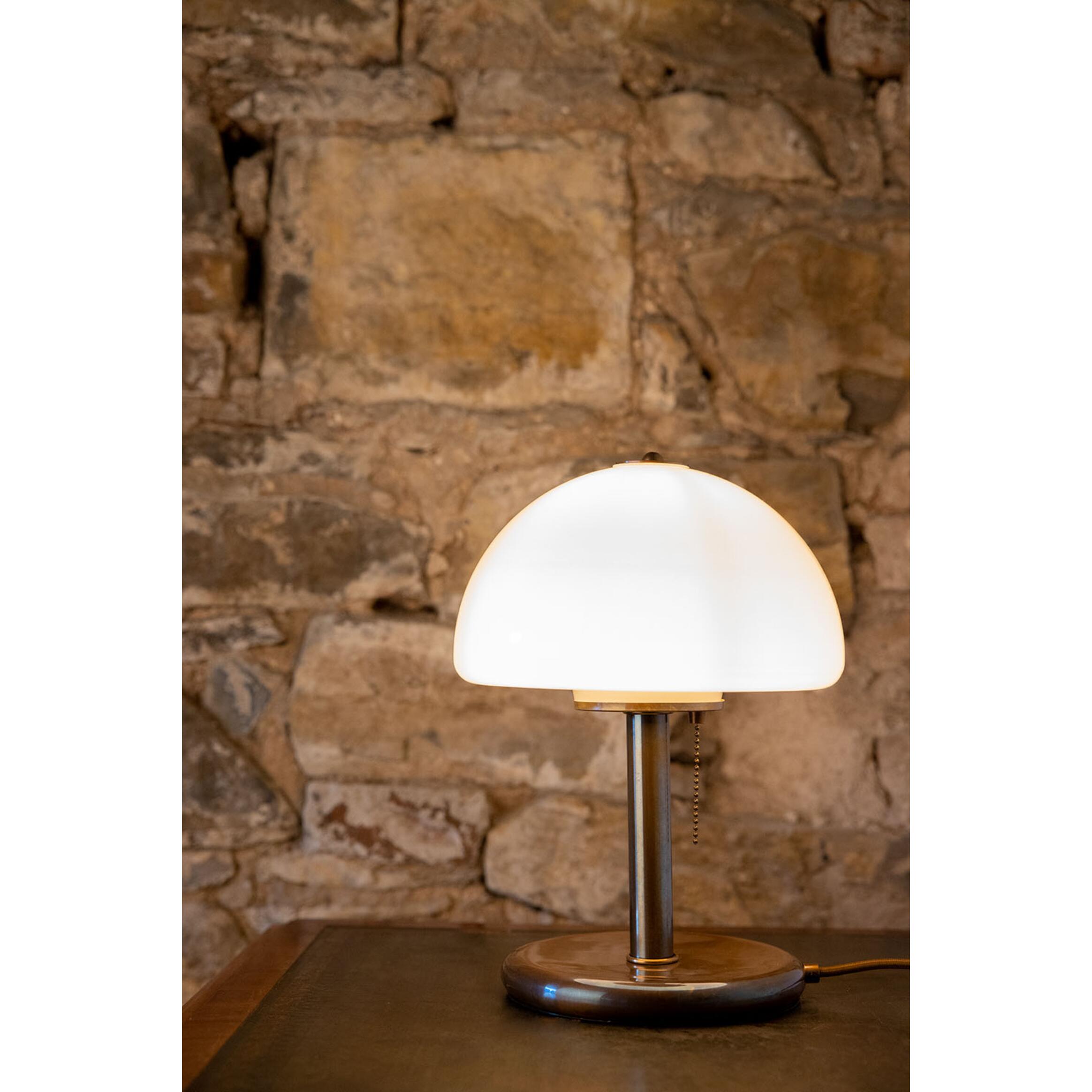 Mullan Champignon Mid-Century Mushroom Table Lamp - Antique Brass Finish