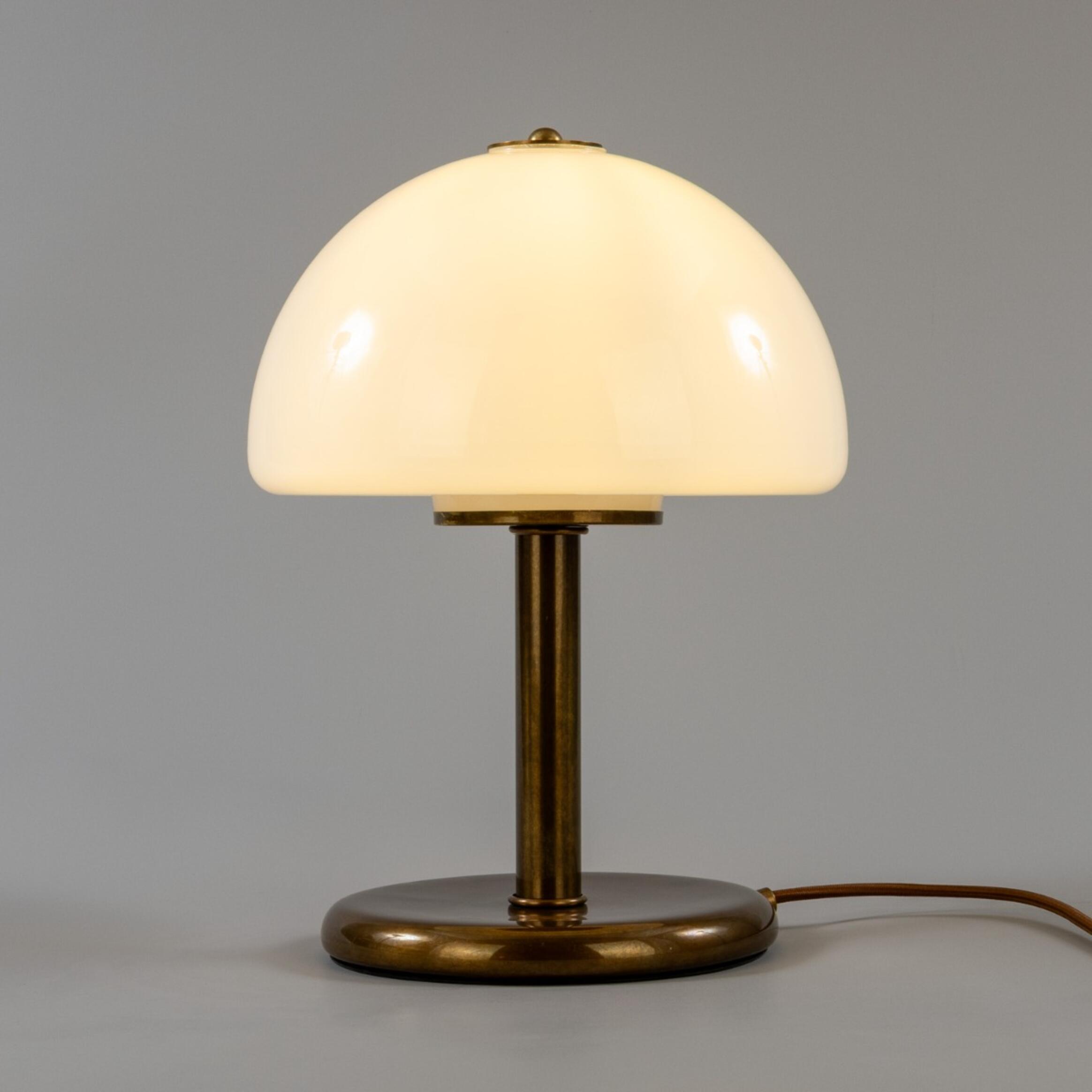 Mullan Champignon Mid-Century Mushroom Table Lamp - Antique Brass Finish