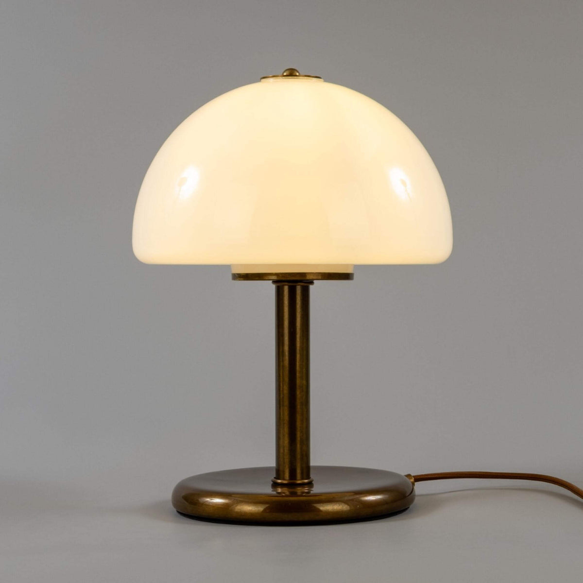 Mullan Champignon Mid-Century Mushroom Table Lamp - Antique Brass Finish