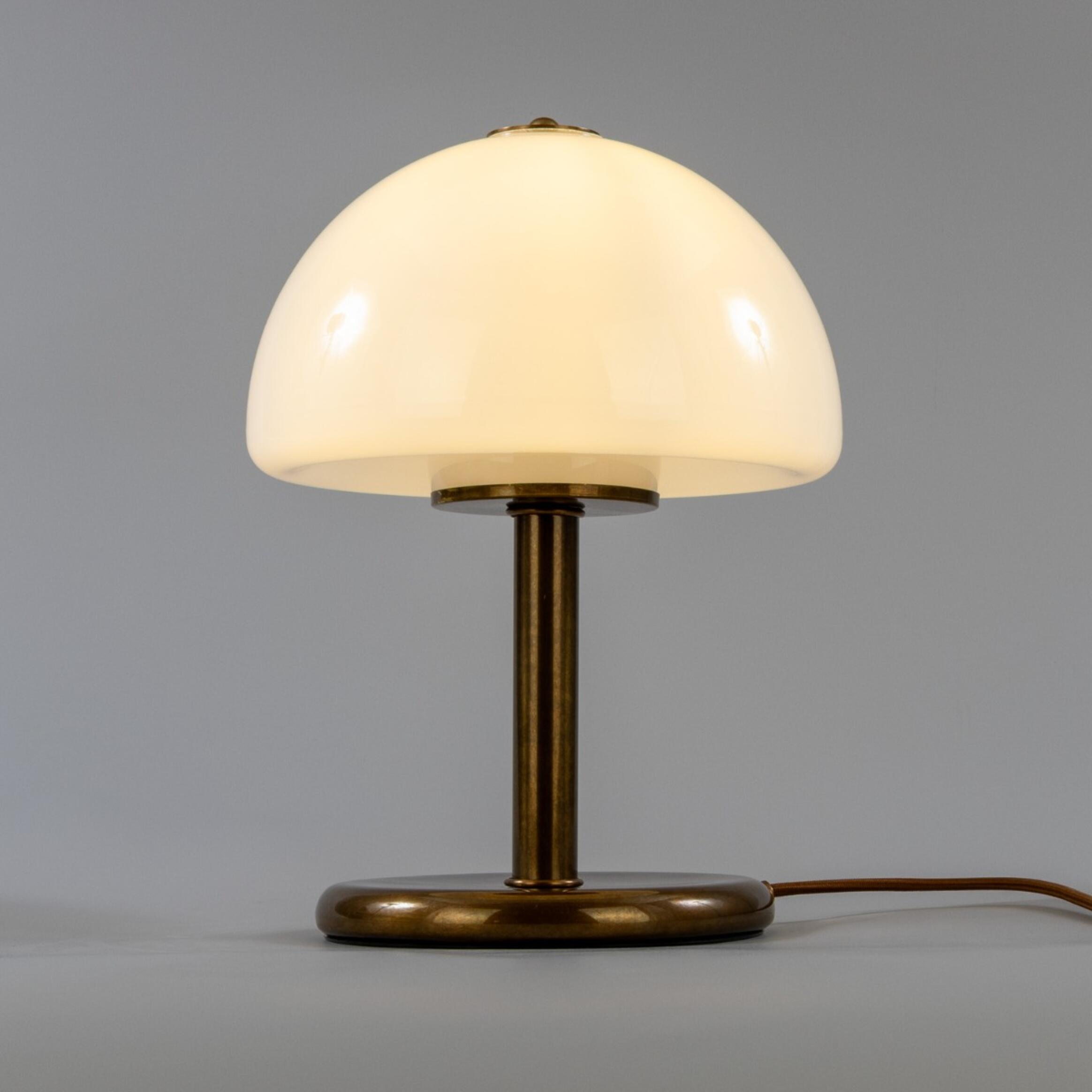 Mullan Champignon Mid-Century Mushroom Table Lamp - Antique Brass Finish